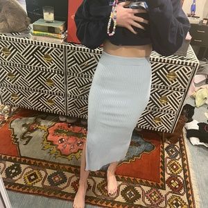 Blue sweater skirt